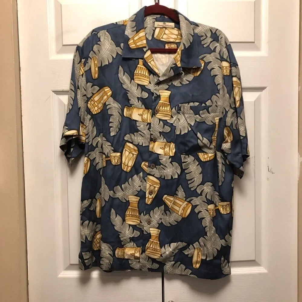 Vintage Tommy Bahama Silk Aloha Hawaiian Shirt